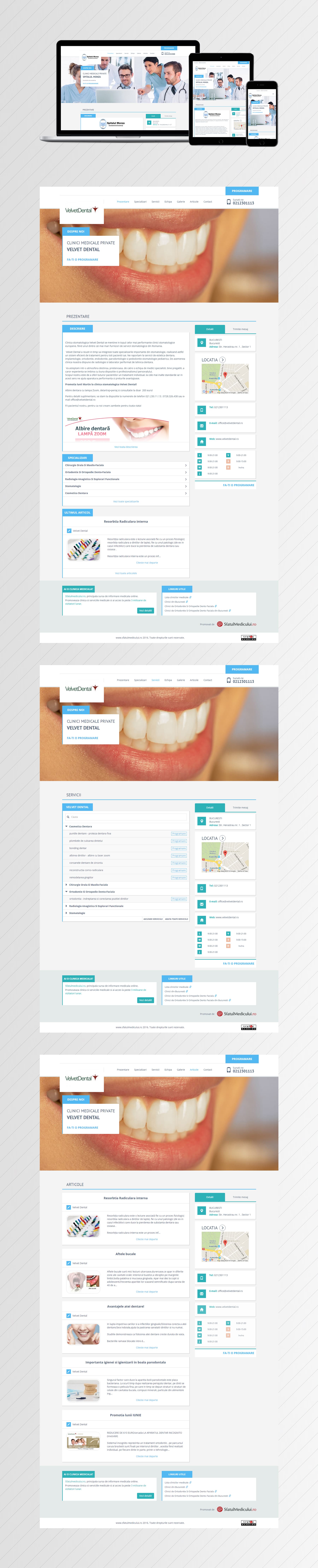 SFM.ro Responsive Minisites — Design UI/UX & Dezvoltare Frontend project by Level UI for Sfatulmedicului.ro (Medlife)