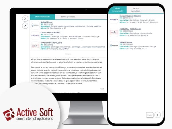 Widgeturi Sfatulmedicului.ro — Design UI / UX, Dezvoltare, Componente UI, Sănătate, Responsive · by Level UI
