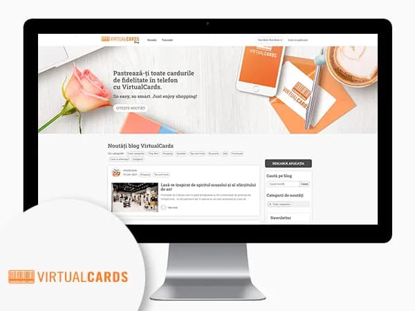 VirtualCards — blog și noutăți — Design UI / UX, Dezvoltare, Blog, Responsive · by Level UI