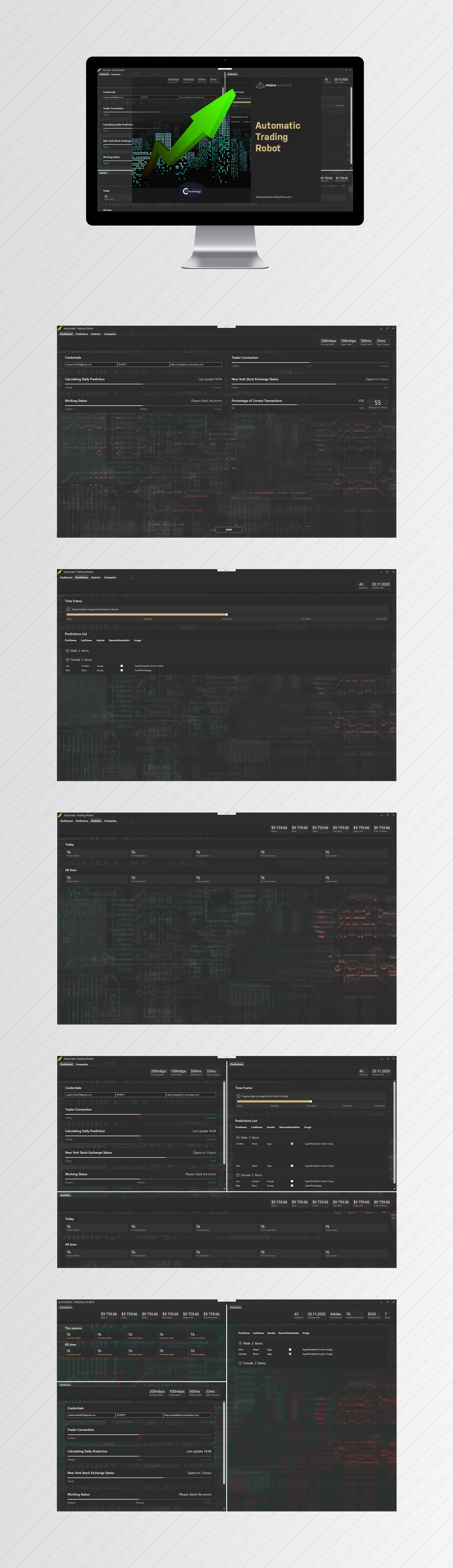 ATR WPF Windows App — Design UI/UX & Dezvoltare Frontend project by Level UI for SCG East Europe (Prisma Analytics)
