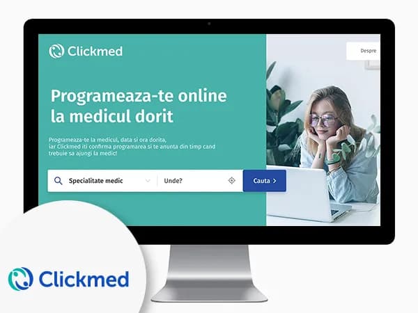 Clickmed — Design UI / UX, Dezvoltare, Sănătate, SCSS, SEO · by Level UI