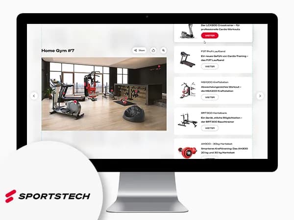 Inspirație home gym — Design UI / UX, Dezvoltare, E-commerce, Landing page · by Level UI