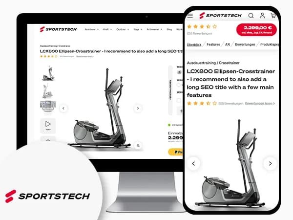 Magento 2 Sportstech — pagină de listare — Design UI / UX, Dezvoltare, E-commerce, Magento, Pagină de produs, AR, Responsive · by Level UI